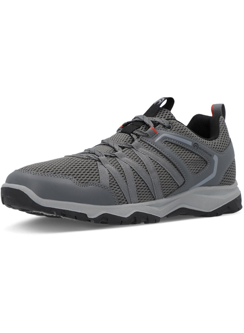 Outventure Men’s Sneakers - Discovery Mesh Grey, Lightweight Outdoor Shoes with Breathable Upper & High-Traction Sole for Hiking - Image 1