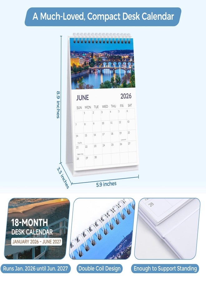 KONVINIT Desk Calendar 2026-2027, Small Desk Calendar 2026 - Runs from Jan 2026 Until Jun 2027, A5 2026 Calendar - 5.9" x 8.9", Desktop Calendar for Office, Home, School, Natural Seasons - Image 4