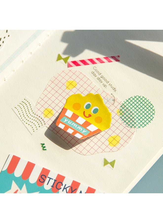 Lovely Cartoon Sticky Notes, 7 Packs Cartoon Sticky Notes Set, Self-Stick Message Notes, Refrigerator Sticky Notes for School Student Kids Gifts Party Bags Filler, 270 Sheets - Image 3