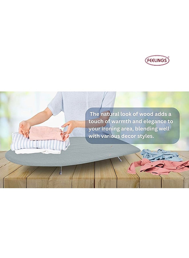 Feelings طاولة مكواة MDF متوسطة الكثافة بسطح خشبي طاولة كي 76x28x7 سم - Image 4