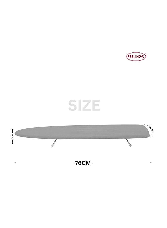 Feelings طاولة مكواة MDF متوسطة الكثافة بسطح خشبي طاولة كي 76x28x7 سم - Image 2