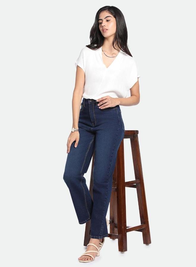 Dennis Lingo Straight Fit High-Rise Light Fade Stretchable Jeans - Image 1