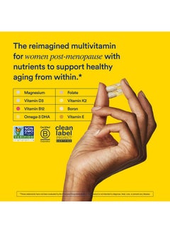 Ritual Ritual Multivitamin for Women 50+, Menopause Supplements with Vitamin D3, K2 and Magnesium for Bone Support*, Omega-3 DHA, Vitamin B12, Non-GMO, Mint Essenced, 30 Day Supply, 60 Vegan Capsules  - Image 2
