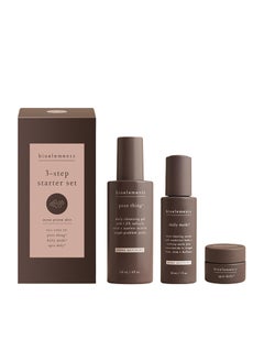 Bioelements Bioelements 3-Step Starter Set: Acne Prone Skin - Includes Pore Thing, Daily Meds & Spot Defy - Vegan, Gluten Free - Never Tested on Animals 