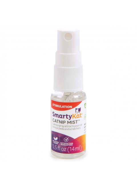 SmartyKat Catnip Mist Spray for Cats & Kittens, Safe for Pets - Trial Size, 0.5 Fluid Ounce