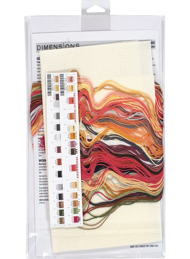 Dimensions 70-35405 Golden Ride Dog Counted Cross Stitch Set, 14 Cnt. Ivory Aida, 14" x 10" - Image 2