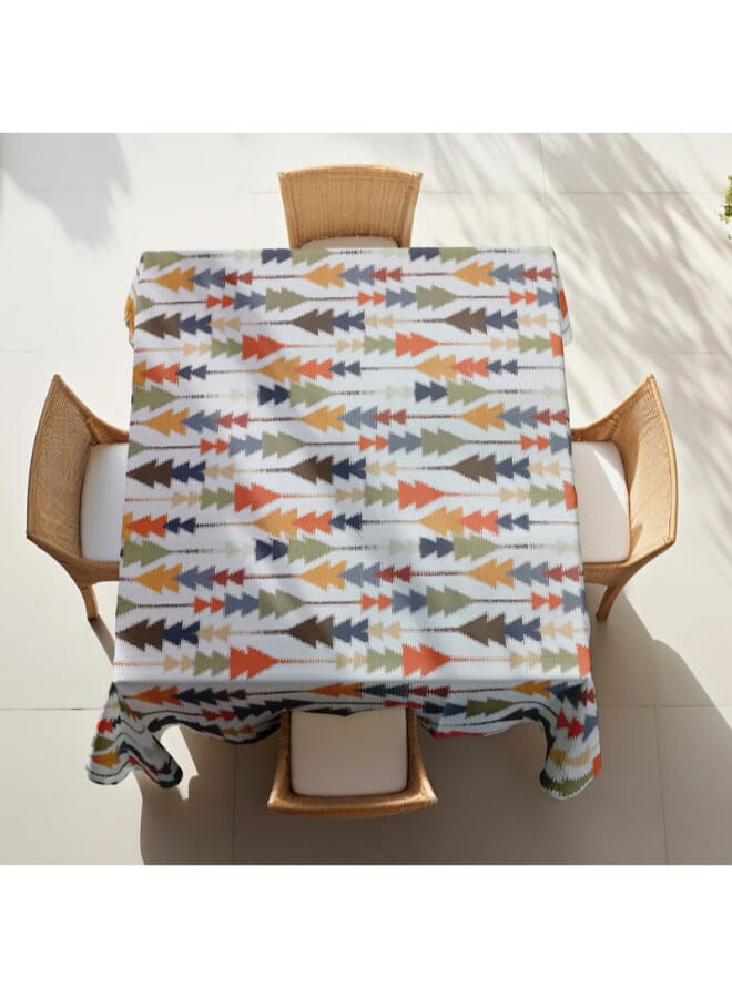  انتكس بيت الستائر مفرش طاولة مربع أنيق صوفيا من إنتكس هوم - قماش مخملي فاخر من الكتان، مقاس 130×130 سم - Image 1