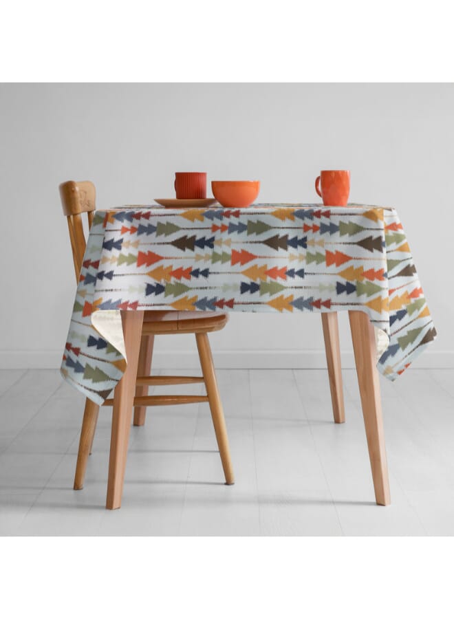  انتكس بيت الستائر مفرش طاولة مربع أنيق صوفيا من إنتكس هوم - قماش مخملي فاخر من الكتان، مقاس 130×130 سم - Image 2