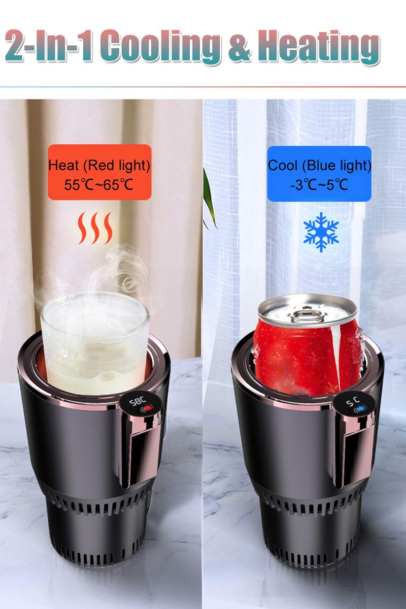 2-In-1 Smart Car Warm & Cold Cup Car Office Heating Cooling Cup Warmer Cooler Smart Car Cup Cooling Beverage Drinks Cans Tumbler Mug Holder - Image 3