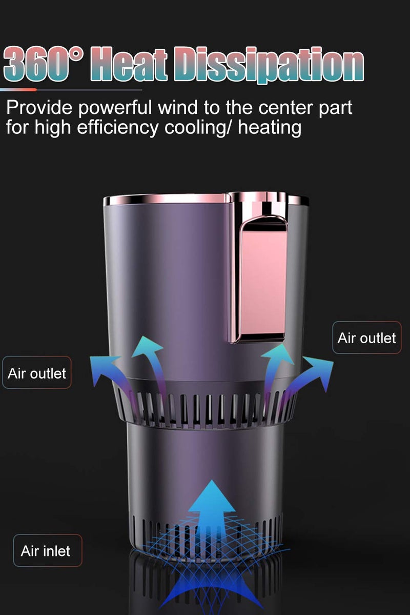2-In-1 Smart Car Warm & Cold Cup Car Office Heating Cooling Cup Warmer Cooler Smart Car Cup Cooling Beverage Drinks Cans Tumbler Mug Holder - Image 2