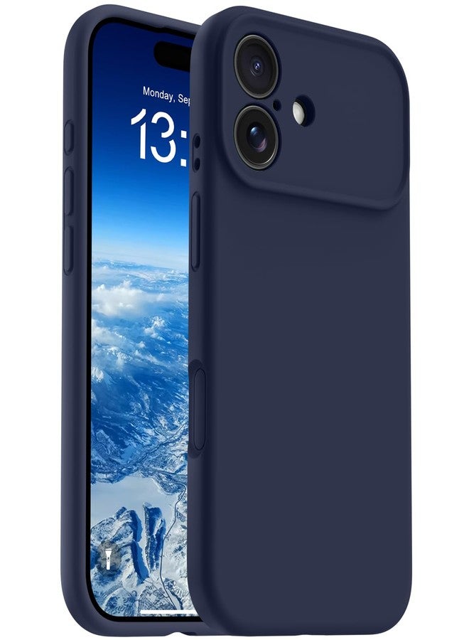 اوتوفلاي جراب OTOFLY المغناطيسي لهاتف iPhone 17، متوافق مع Magsafe، جراب كلاسيكي من السيليكون السائل، زر تحكم مدمج بالكاميرا، بطانة من الألياف الدقيقة مقاومة للخدش، أزرق داكن - Image 1