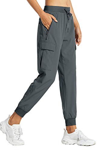Libin Women's Cargo Joggers Lightweight Quick Dry Hiking Pants Athletic Lounge Casual Travel, Steel Gray M - Image 1