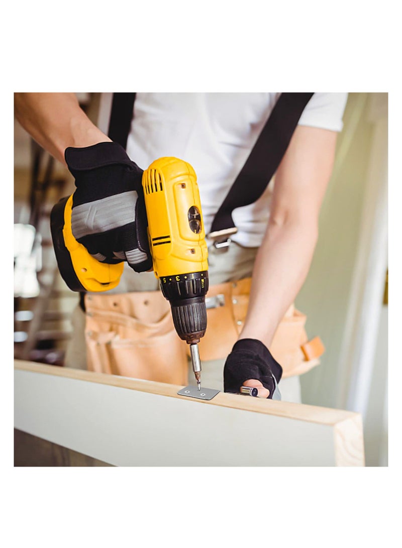 20 Pcs Metal Corner Braces, 1.5 in L Brackets for Wood (with Screws), 90° Wide Corner Patterned Metal Corner Bracket for Wood Furniture Bed Chair(Silver) - Image 2