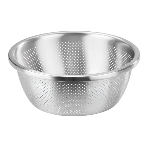 Alark Stainless Steel Rice Strainer with Mixing Bowls, Strainer Colander for Cleaning Fruits, Vegetables, and Beans Versatile Kitchen to Drain Bowl Cooked Pasta Washing Bowl Storage Basket - Image 1