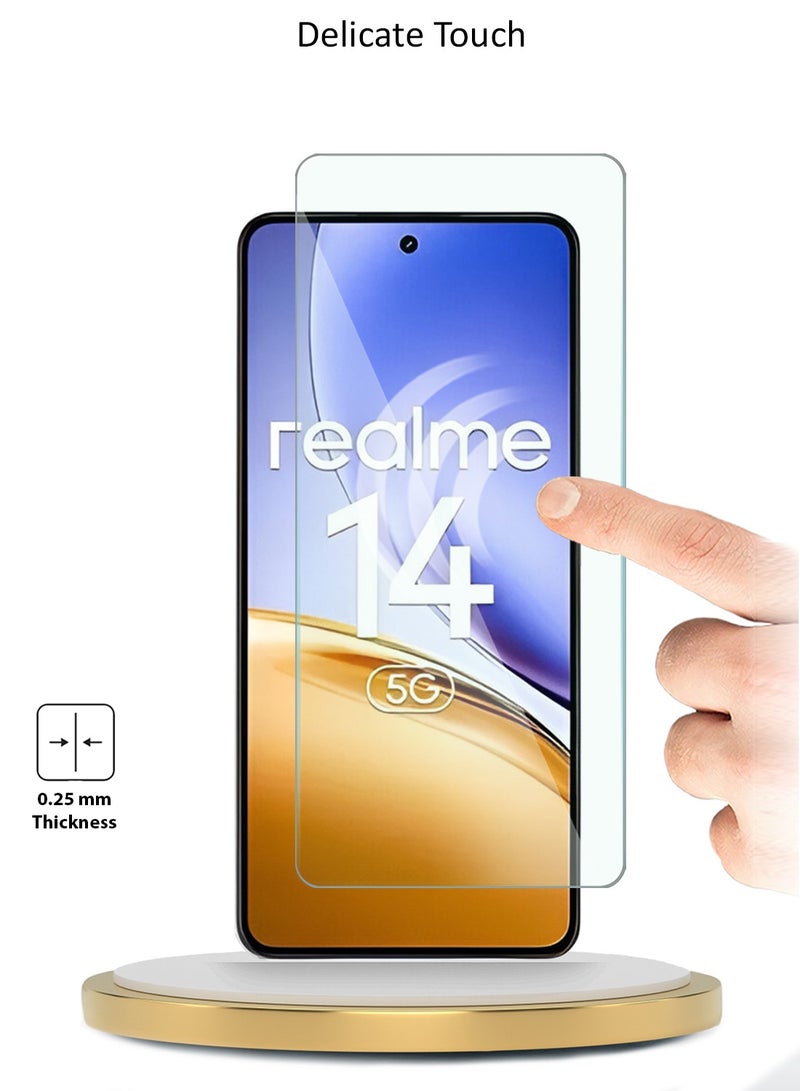 Wtech Realme 14 5G 2025 WTech Premium Series Curved Edges 9H 2.5D Tempered Glass Screen Protector (MSG9CN) - Clear - Image 4