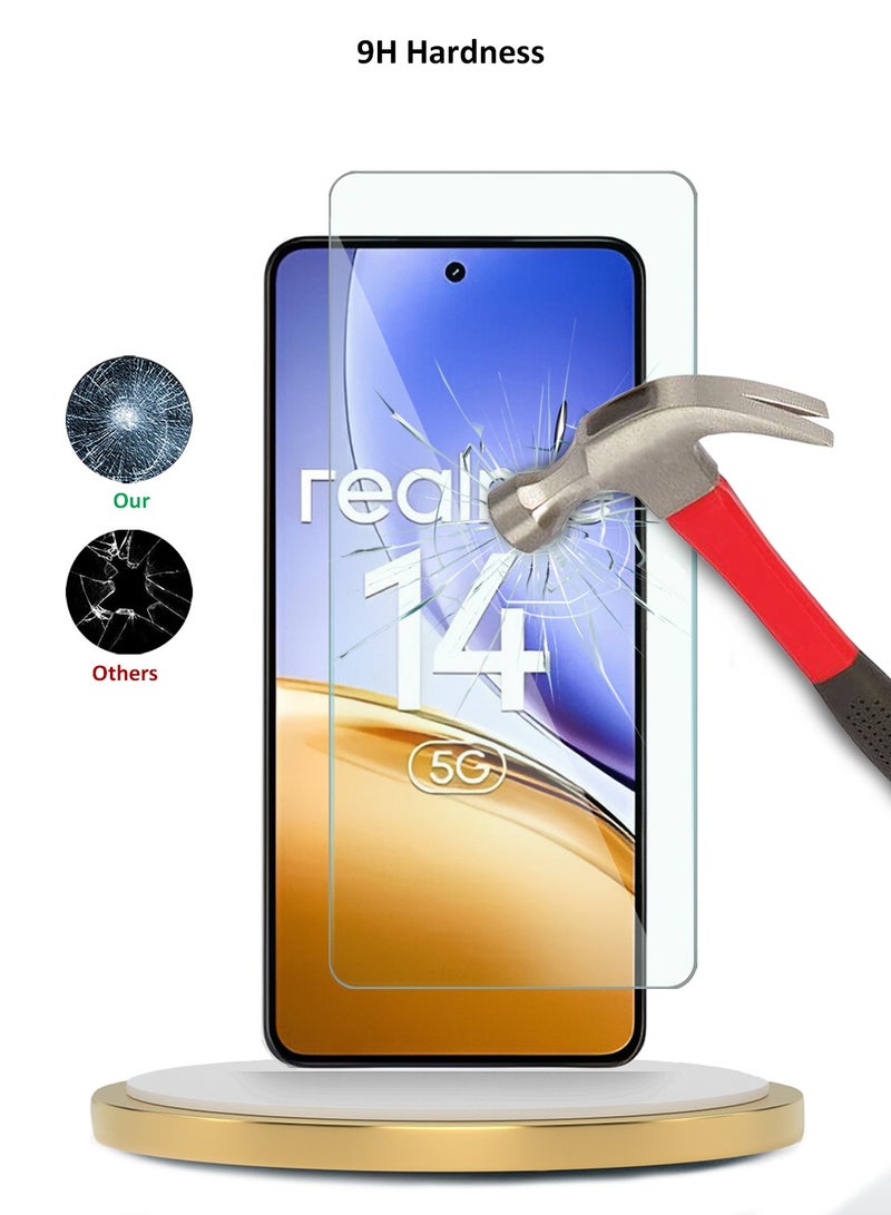Wtech Realme 14 5G 2025 WTech Premium Series Curved Edges 9H 2.5D Tempered Glass Screen Protector (MSG9CN) - Clear - Image 3