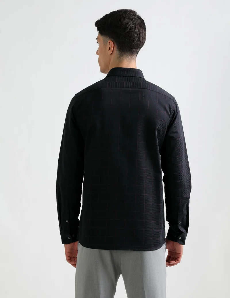 Arrow Black Pure Cotton Manhattan Slim Fit Shirt for Men | Best Price UAE