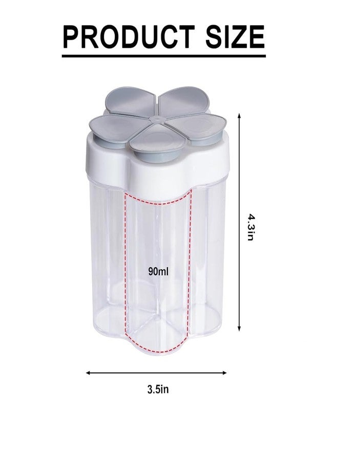 RIVIOX 5 in 1 Spice Container Salt and Pepper Shaker Transparent Seasoning Shaker | Camping Seasoning Jars Travel Spice Containers | Condiment Bottle for Camping, Hiking, BBQ, Picnic | Spice Shaker - Image 2