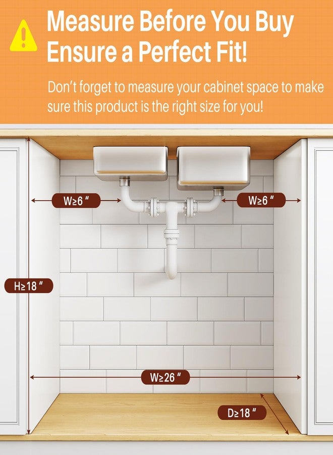 PXRACK Under Sink Organizer, 3-Tier 2-Pack Adjustable Height Pull Out Under Cabinet Organizer, Slide Out Thickened Metal Under Sink Storage for Kitchen Bathroom Laundry Pantry Organization, Black - Image 2