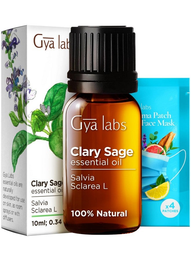 gya labs Gya Labs Clary Sage Oil Essential Oil for Diffuser - 100% Natural Clary Sage Oil - Clary Sage Essential Oil for Skin Hair Aromatherapy & Candle Making - Fragrant Scent Aromatherapy Oils (0.34 fl oz) - Image 1