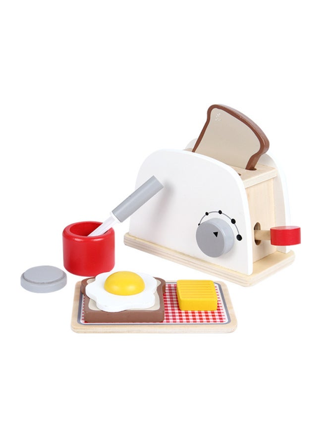 Children's Play Toys Wooden Bread Machine Breakfast Combination Kindergarten Afternoon Tea Early Education Simulation Toys-Color:Sanding Machine - Image 3