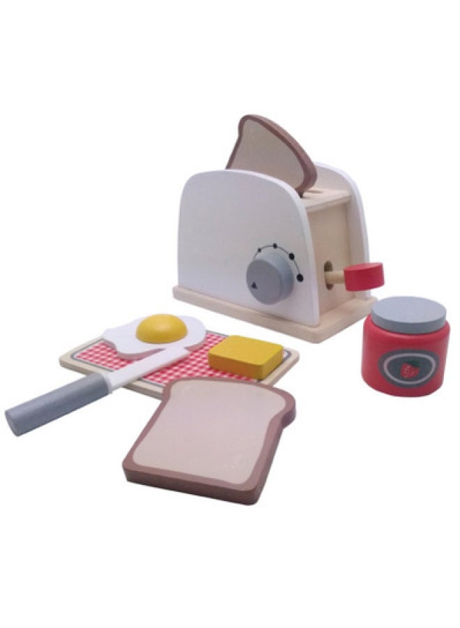 Children's Play Toys Wooden Bread Machine Breakfast Combination Kindergarten Afternoon Tea Early Education Simulation Toys-Color:Sanding Machine - Image 2