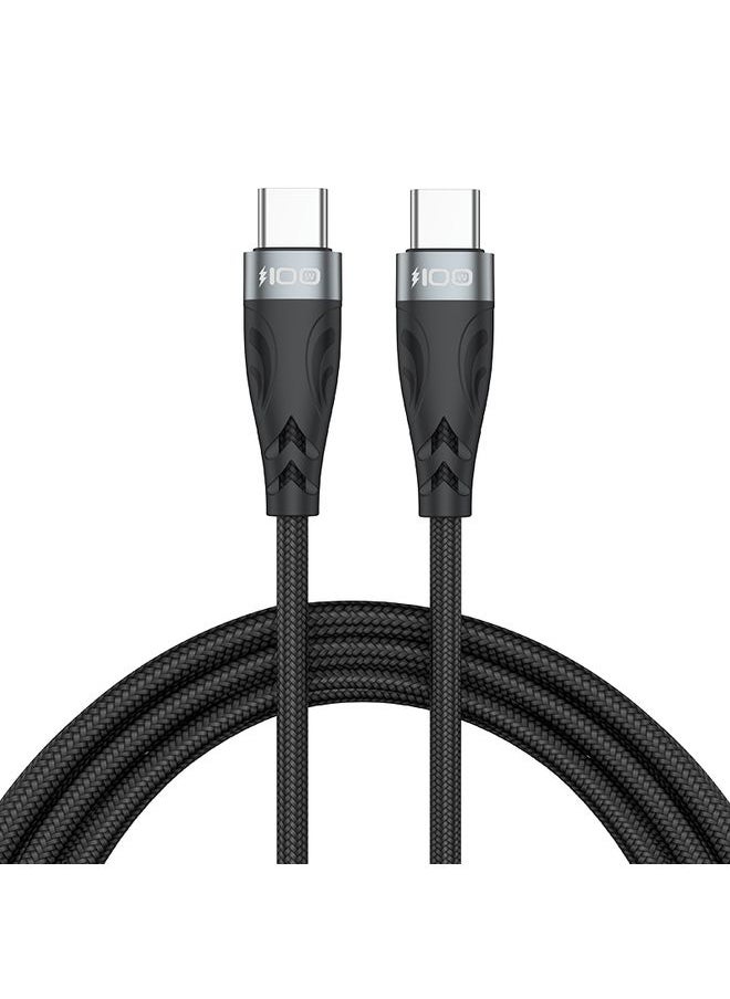 ADC ADC-008 100W USB-C / Type-C to USB-C / Type-C Fast Charge Data Cable, Cable Length:1m(Black Grey)  - Image 1