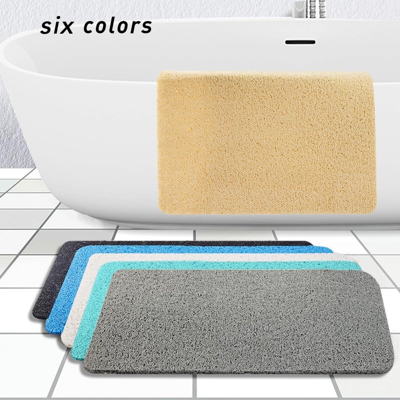 Asvin Soft Textured Bath, Shower, Tub Mat, 24x16 Inch, Phthalate Free, Non Slip Comfort Bathtub Mats with Drain, PVC Loofah Bathroom Mats for Wet Areas, Quick Drying - Image 2