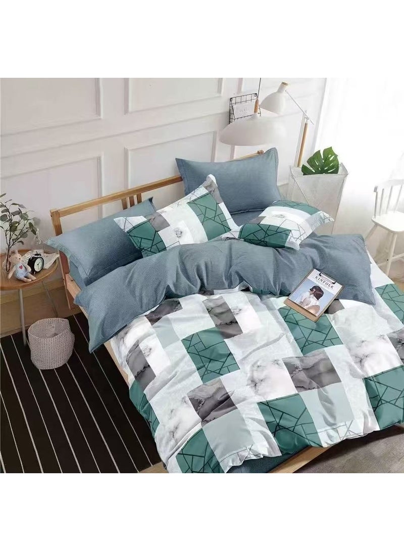 AL RAID 6-Piece King Size Duvet Cover Set – Soft & Breathable Bed Sheet Set with Duvet Cover, Deep-Pocket Fitted Sheet & 4 Pillowcases – All-Season Comfort and Elegant Bedroom Style