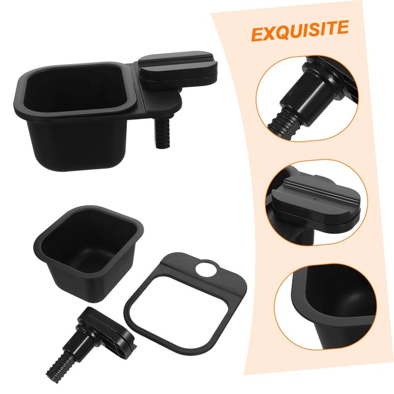 Healifty Rotary Small Trash Can Clip Table Waste Bin Home Office Storage Holder Compact Clamp Design for Desk Organization and Wastepaper Disposal - Image 5