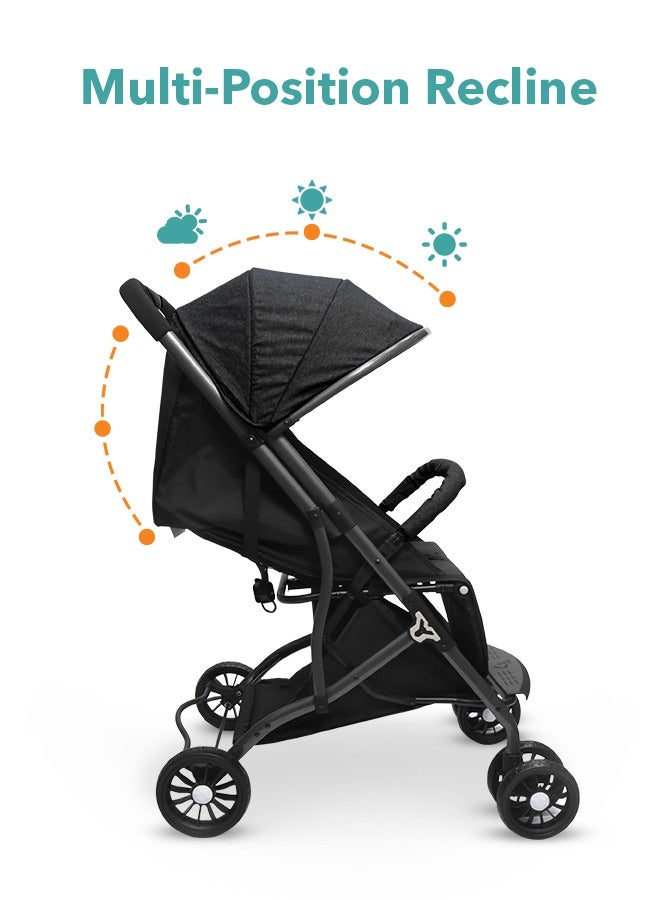turtees Portable Single Stroller Sit And Lie Down Newborn Baby Stroller Shock-absorbing Foldable Pram - Image 3