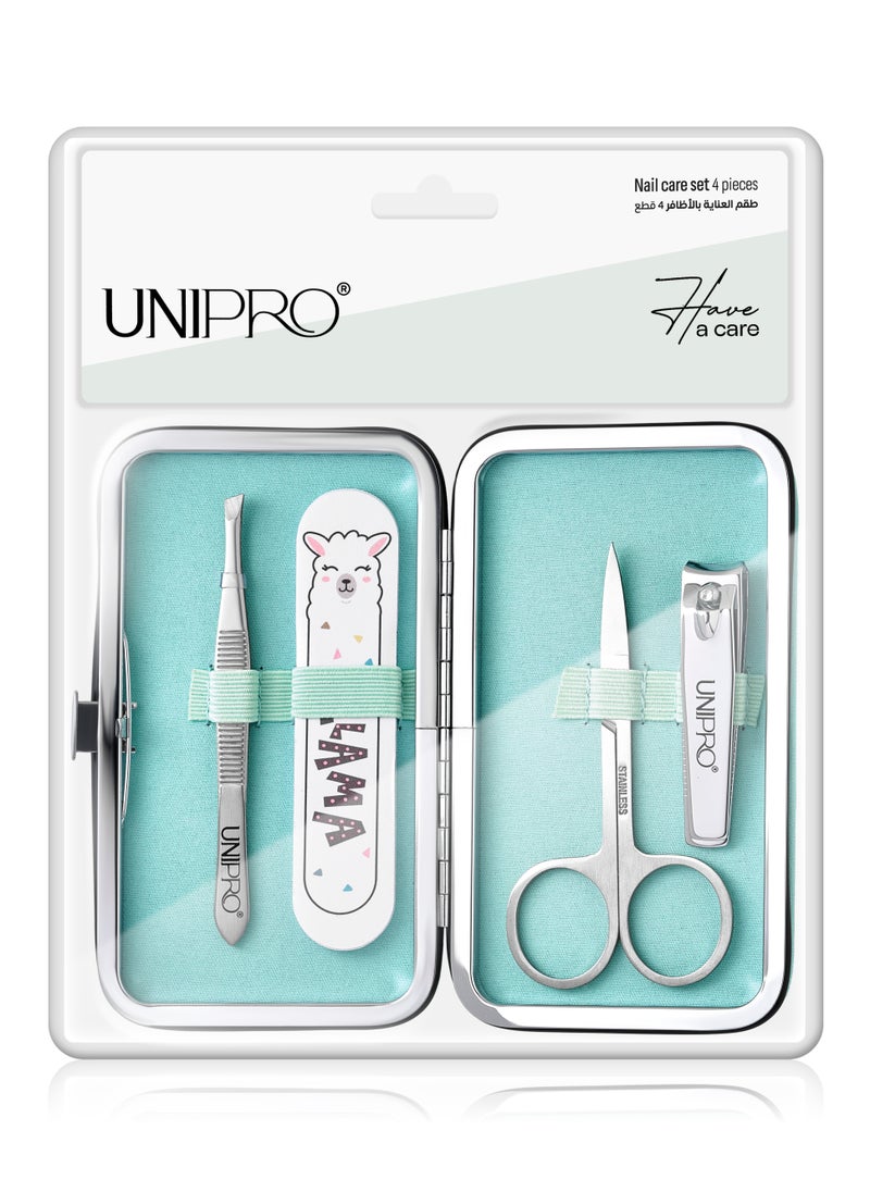 جيلاتين طقم العناية بالأظافر من UNIPRO – 4 قطع – علبة بتصميم لاما أنيق  - Image 3