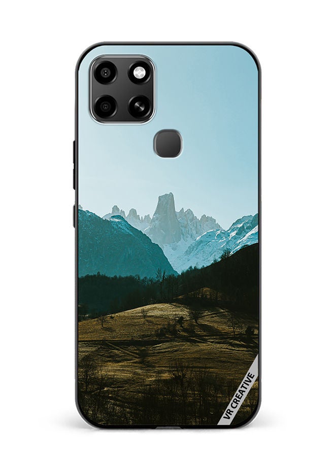 VR CREATIVE Protective Case Cover For Infinix Smart 6 Green Hills Design Multicolour - Image 1