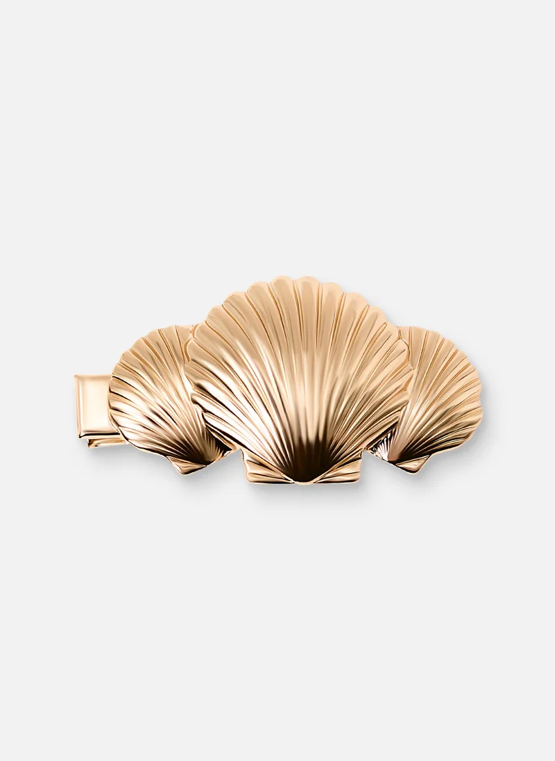 ليتشي مشبك شعر ذهبي بديكور بحري