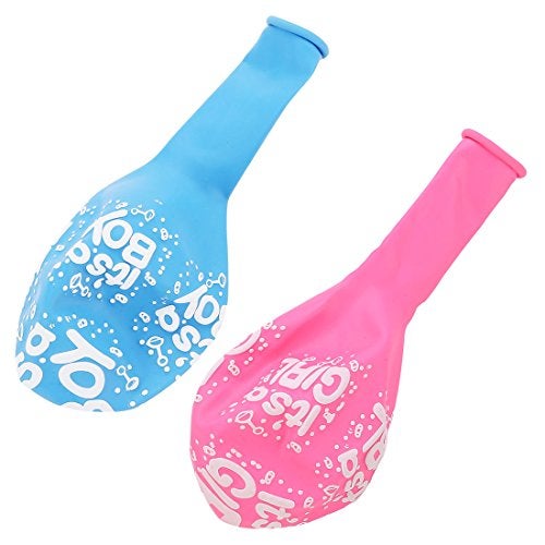 TOYXE Baby Shower Decoration Balloons - Blue & Pink (Pack of 30) | Baby Shower Decoration Items | Its a Boy and Its a Girl Printed Balloons - Image 4