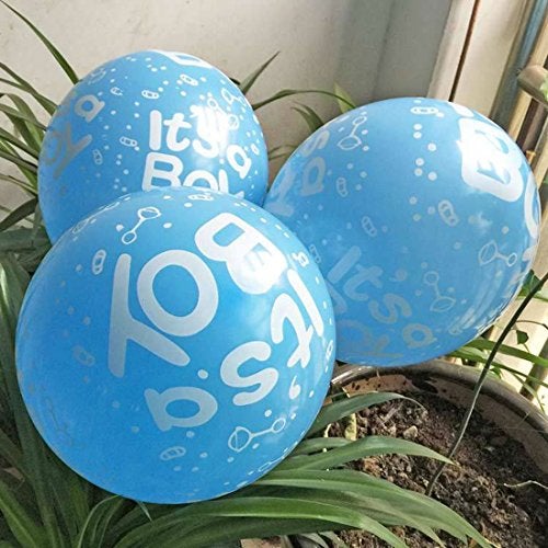 TOYXE Baby Shower Decoration Balloons - Blue & Pink (Pack of 30) | Baby Shower Decoration Items | Its a Boy and Its a Girl Printed Balloons - Image 3