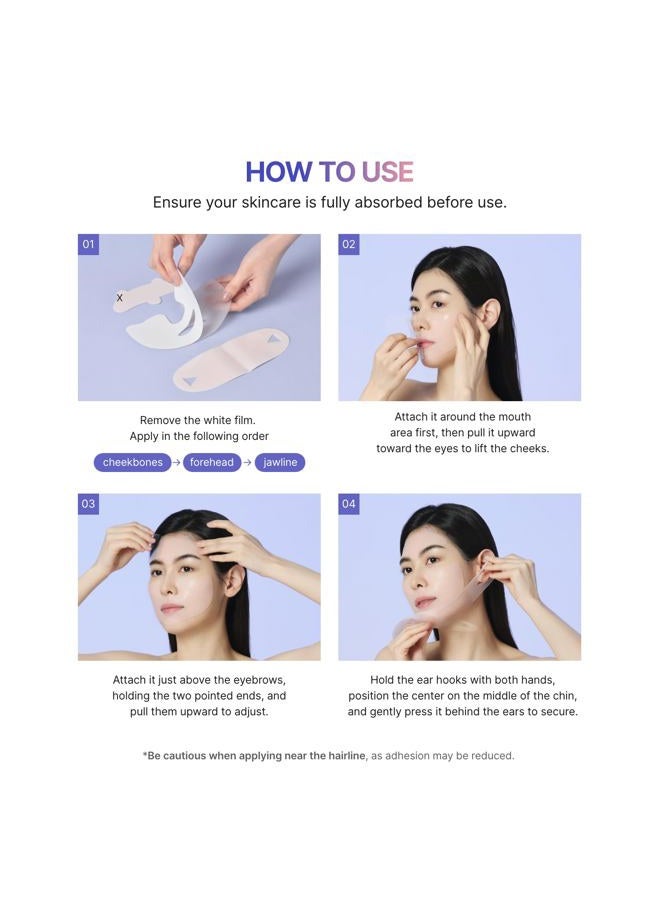 MEDITHERAPY Tension Up Mask 5EA - Korean Collagen Face V Line Lifting Mask - Hydrating Firming & Skin Tightening for Sharp & Sculpted Contour - Matrixyl & Peptide Gel Facial Mask for Youthful Radiance - Image 3