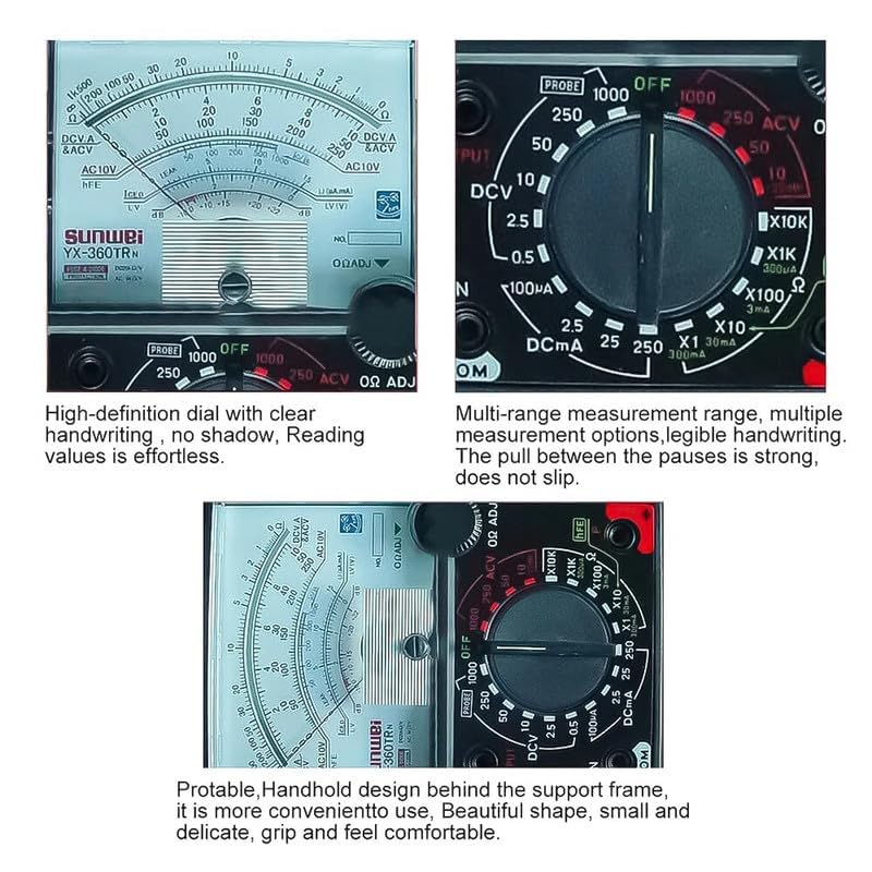 ESPtronics ESPTRONICS Analog Multimeter for Electronics AC DC YX360TR High Accuracy Voltage Current Resistance Meter  - Image 3