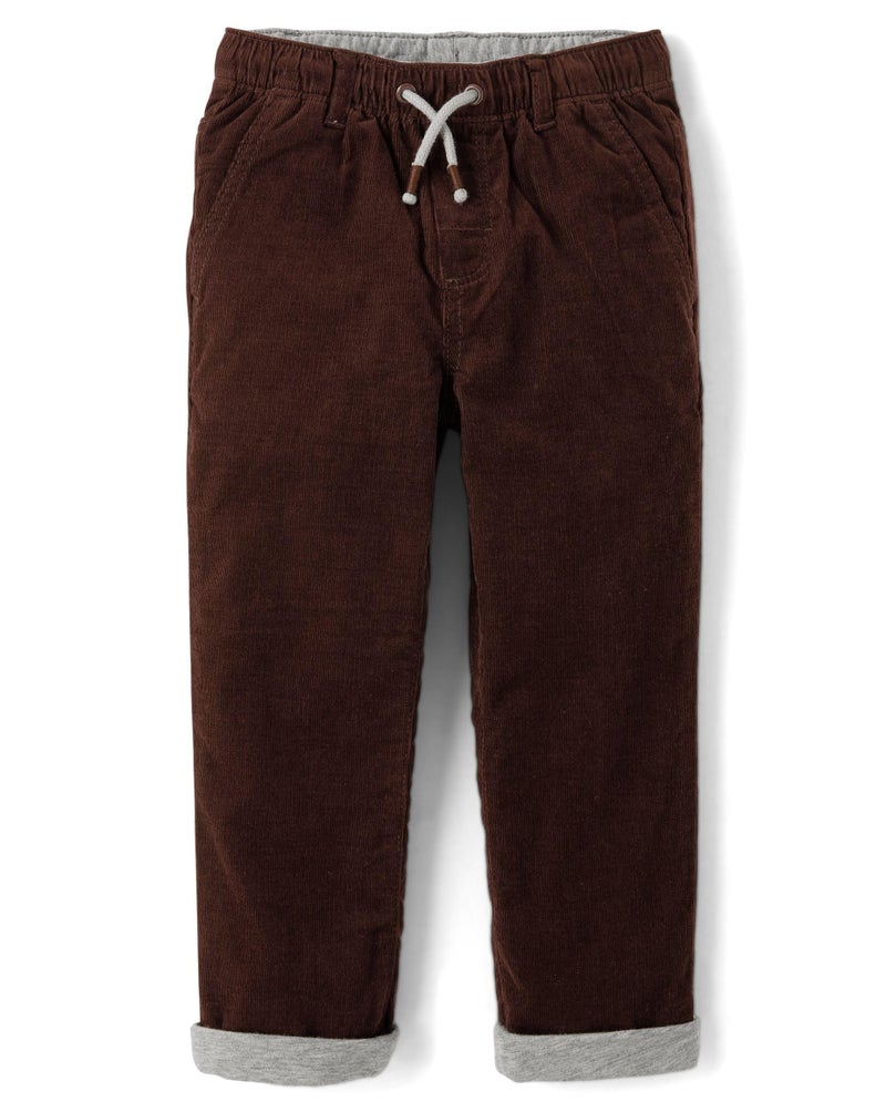 Gymboree,Boys,and Toddler Corduroy Pull on Pants,Dk Hazlenut,3 Years - Image 1