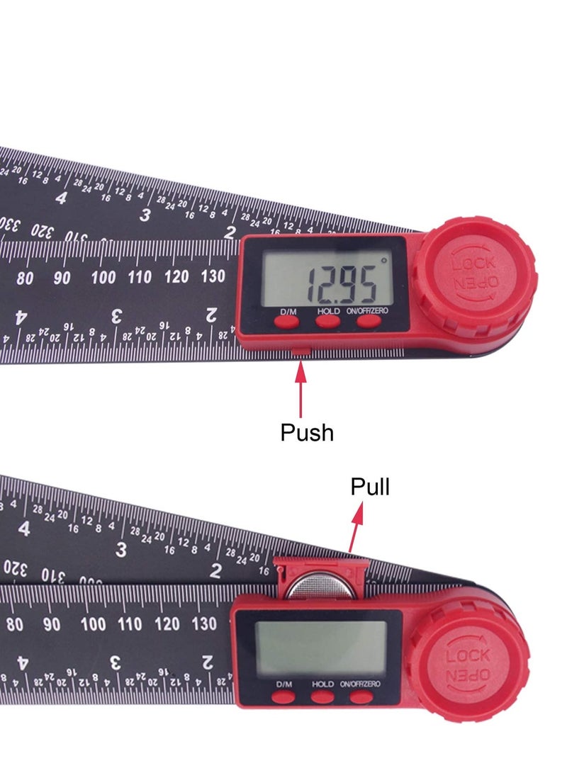 Digital Angle Finder Protractor, Digital Protractor, RStainless Steel Angle Measuring Tool with LCD Display for Carpenter/Woodworking(Battery Included) 360° Measurement - Image 3