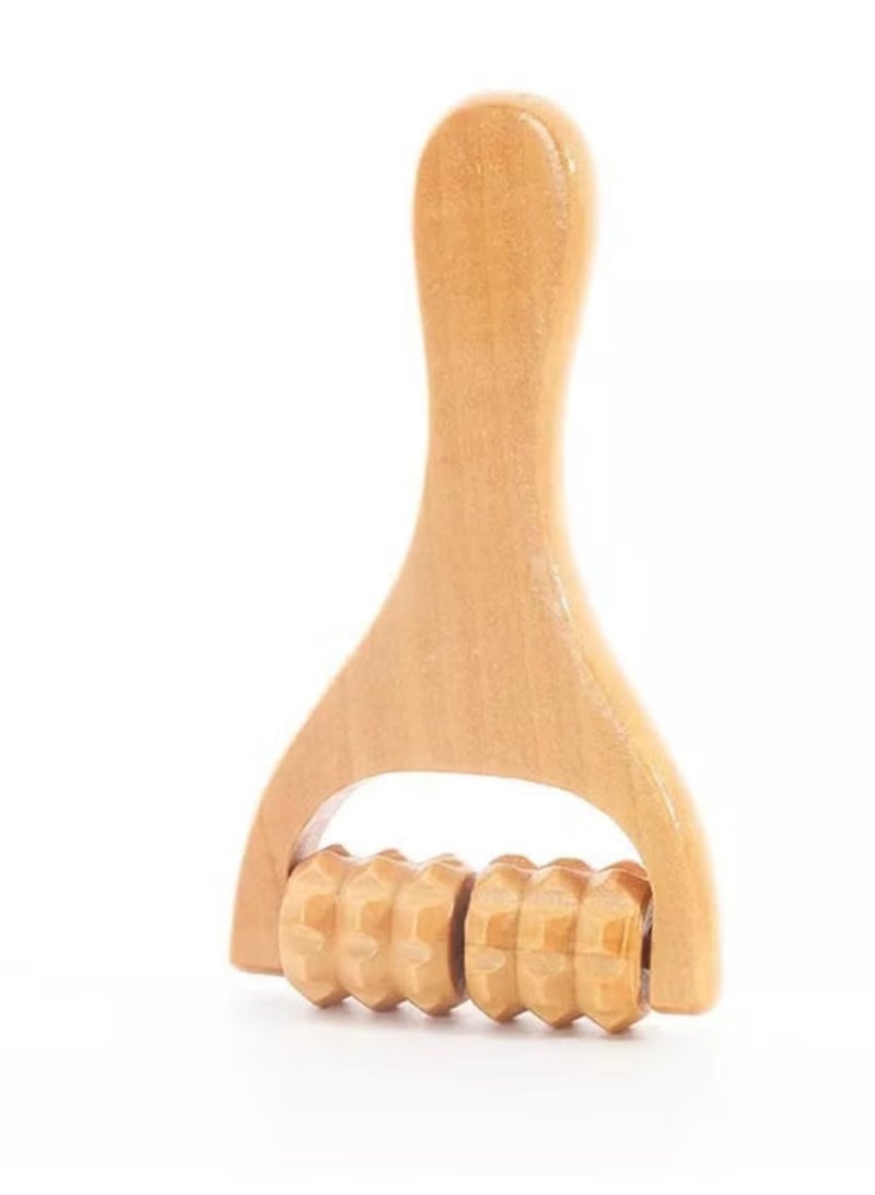 Loquat Versatile Natural Wood Massager With Rotatable Rings - Image 1