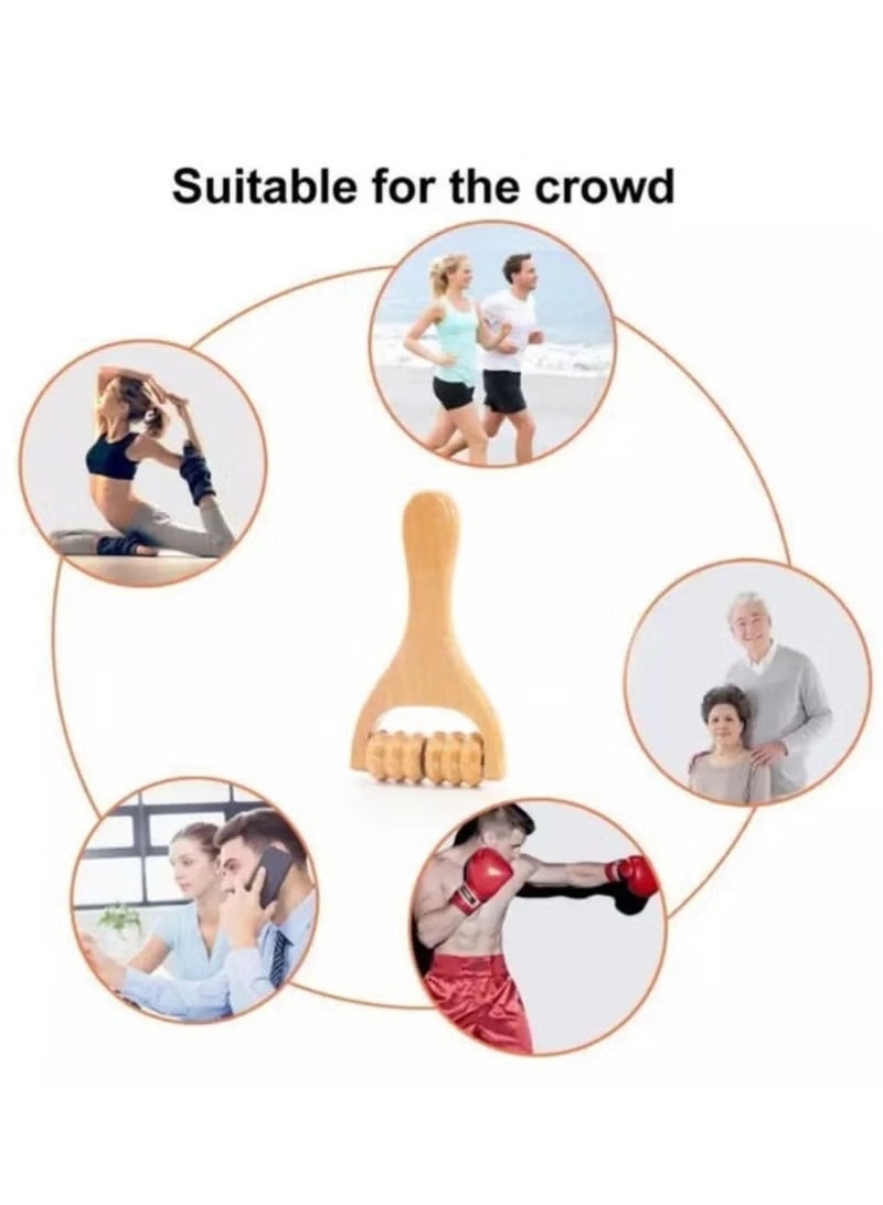 Loquat Versatile Natural Wood Massager With Rotatable Rings - Image 2