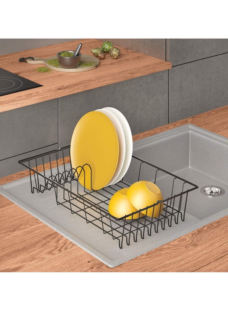 Metaltex Metaltex Black Dish Drainer Brema Lava Touch – Therm Coating, Rust-Proof & Scratch-Resistant, Industrial Style  - Image 3