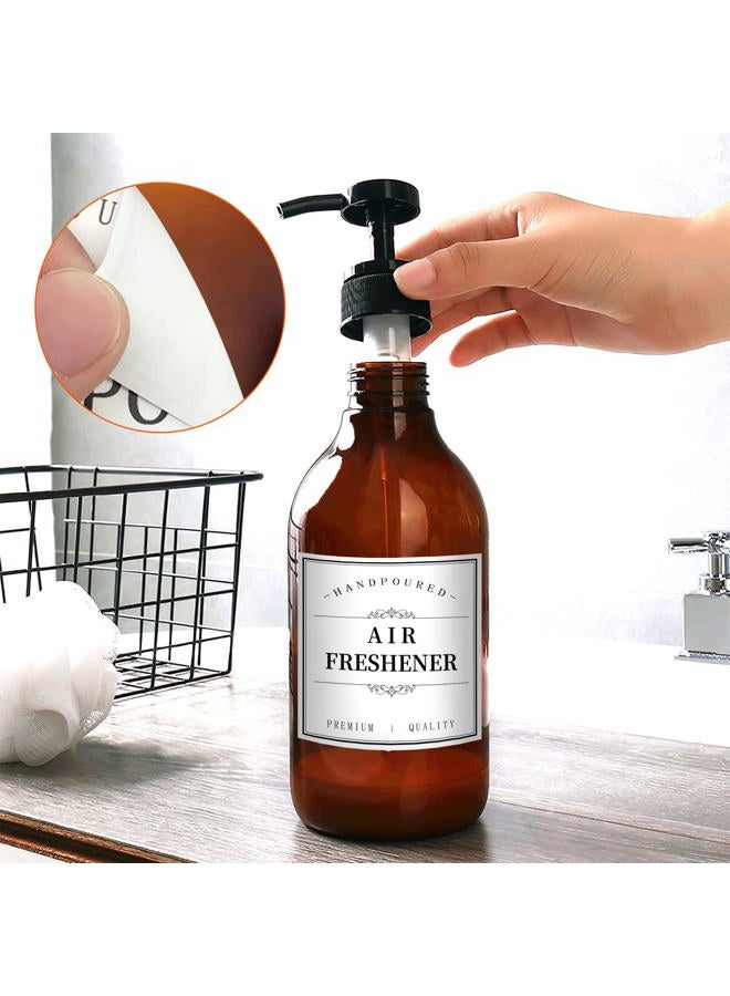 TESWEY Bathroom Bottle Labels, Retro Style Container Labels for Glass or Plastic Bottles, Waterproof Labels for Hand Soap Shampoo Lotion Dispenser - Image 4