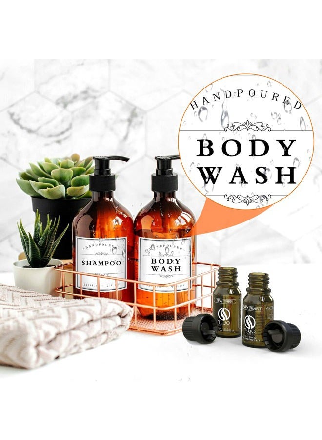 TESWEY Bathroom Bottle Labels, Retro Style Container Labels for Glass or Plastic Bottles, Waterproof Labels for Hand Soap Shampoo Lotion Dispenser - Image 5