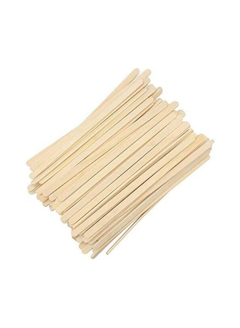 Party Time 50-Pieces Disposable Wooden Coffee Stirrer Blender Tea Drink Milkshake Stirrer - Eco Friendly Biodegradable Compostable - Party Supplies - Image 1