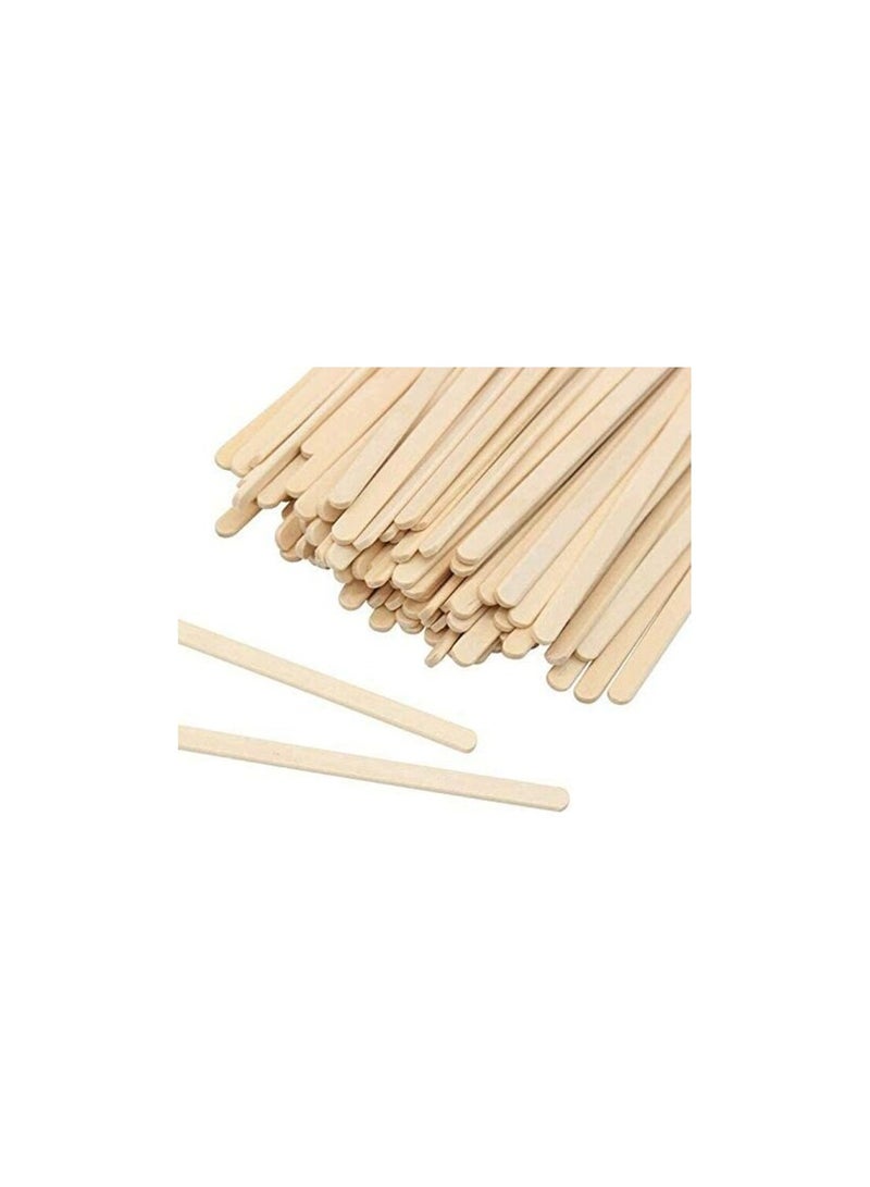 Party Time 50-Pieces Disposable Wooden Coffee Stirrer Blender Tea Drink Milkshake Stirrer - Eco Friendly Biodegradable Compostable - Party Supplies - Image 3