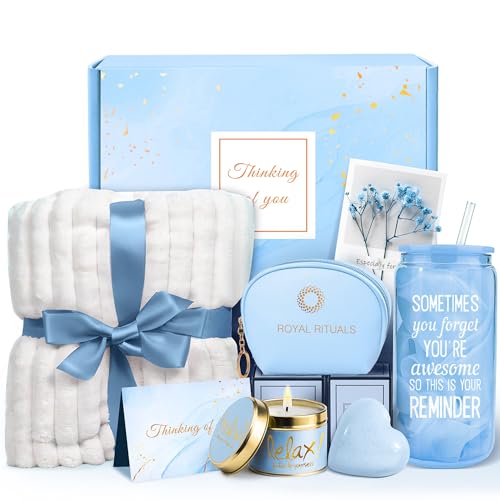 MADDIFY Gifts for Women Mom Wife Daughter Grandma Best Friend Birthday Mothers Day Self Care Get Well Soon Gifts Thinking of You Gift Care Package Bath Spa Sympathy Gift Baskets After Surgery with Blanket - Image 1
