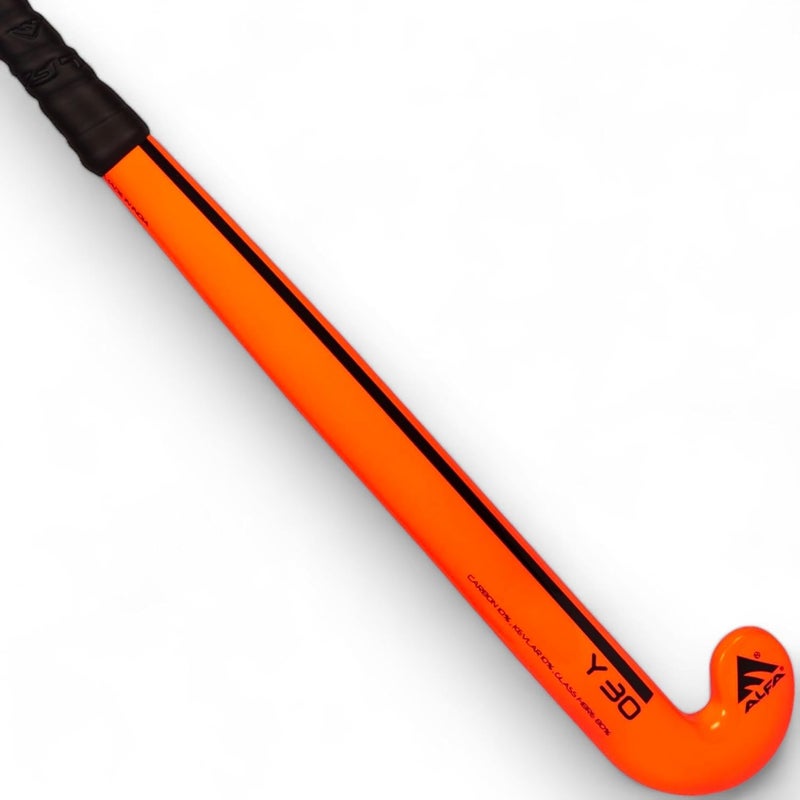 ALFA Y30 Limited Edition Carbon, Kevlar and Glass Fibre Composite Hockey Stick with Stick Bag (Orange, 37 Inch) - Image 1