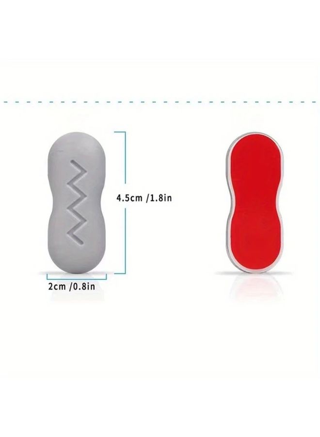 4pcs Self Adhesive Toilet Seat Bumpers White And Gray Strong Grip Lid Stoppers Spacers Scratch Protection Easy Install Bathroom Accessories Toilet Seat Buffer Adhesive Pad - Image 3